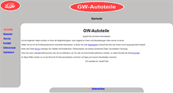 Desktop Screenshot of gw-autoteile.de